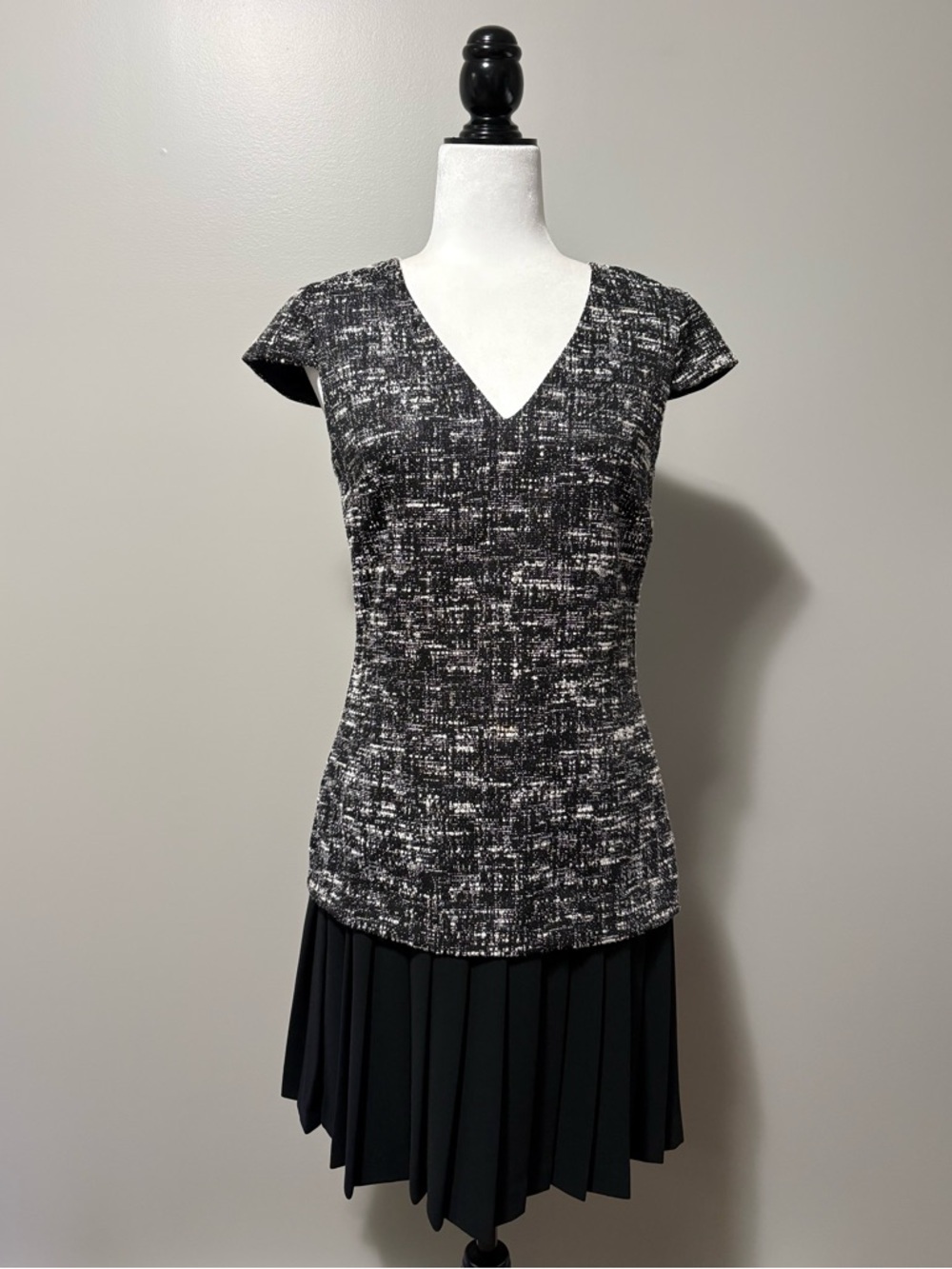 Ted Baker London Lucina Pleated Hem Bouclé Dress